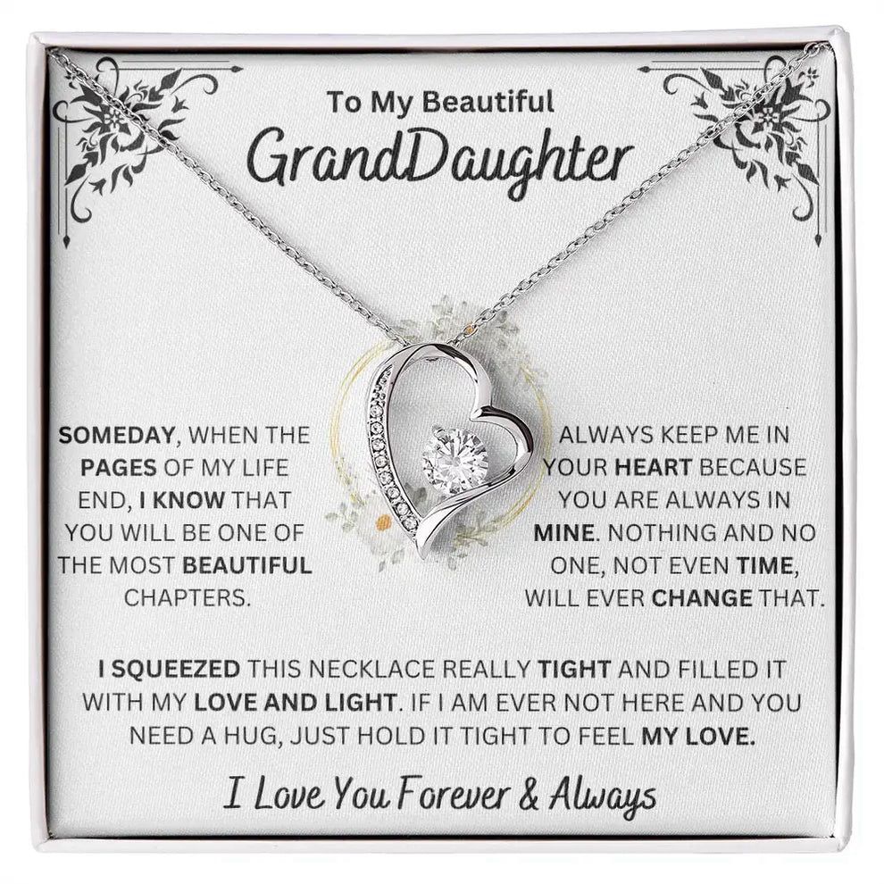 Always Keep Me In Your Heart - Granddaughter Necklace from Grandpa