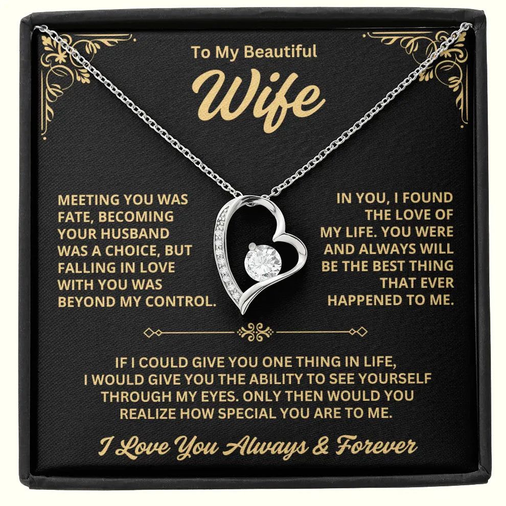 To My Wife – Forever Love Heart Necklace