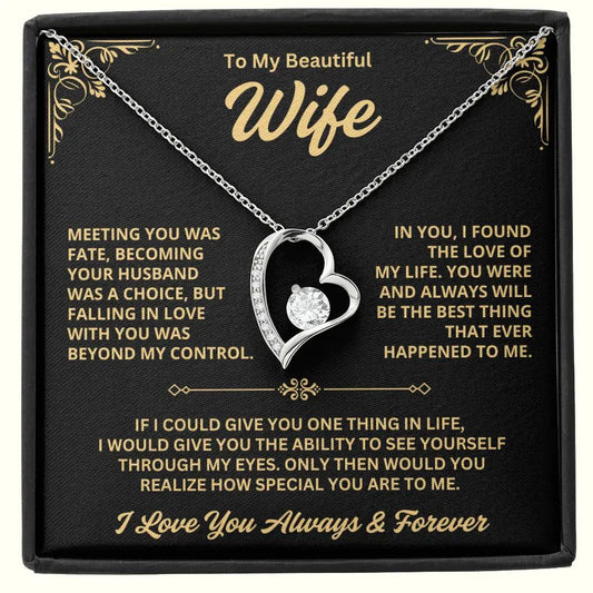 To My Wife – Forever Love Heart Necklace