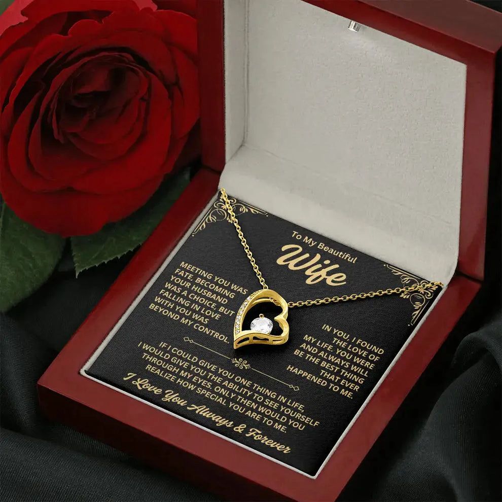 To My Wife – Forever Love Heart Necklace